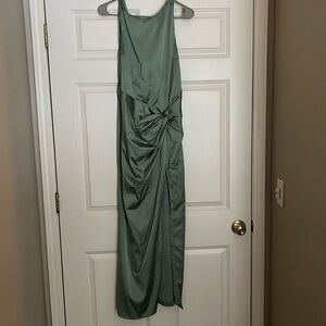 Green Abercrombie wrap dress.